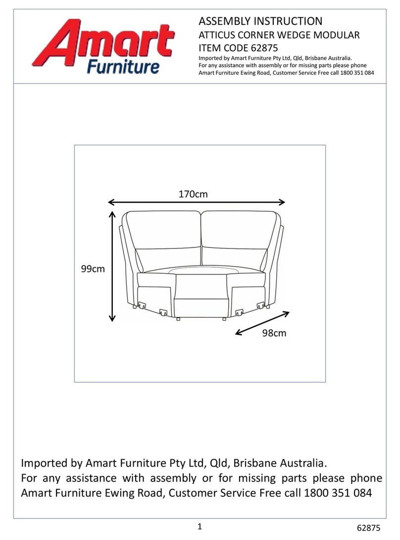 Amart Furniture ATTICUS 62875 Assembly instruction