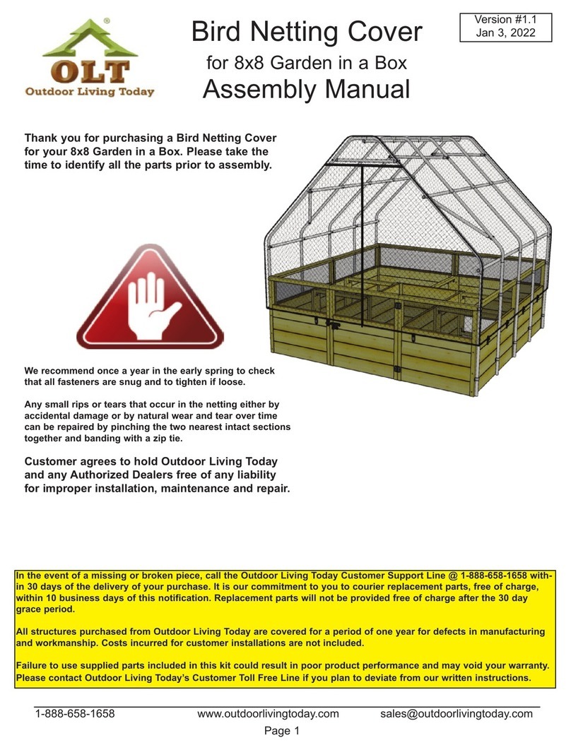 OLT Bird Netting Cover Assembly manual