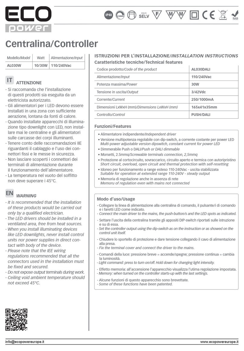 EcoPower AL030W installation instructions