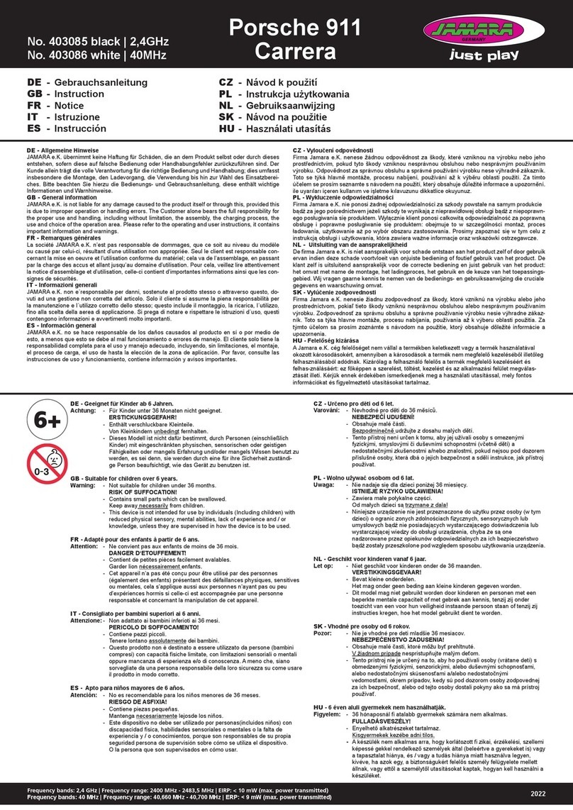 Jamara Porsche 911 Carrera instructions