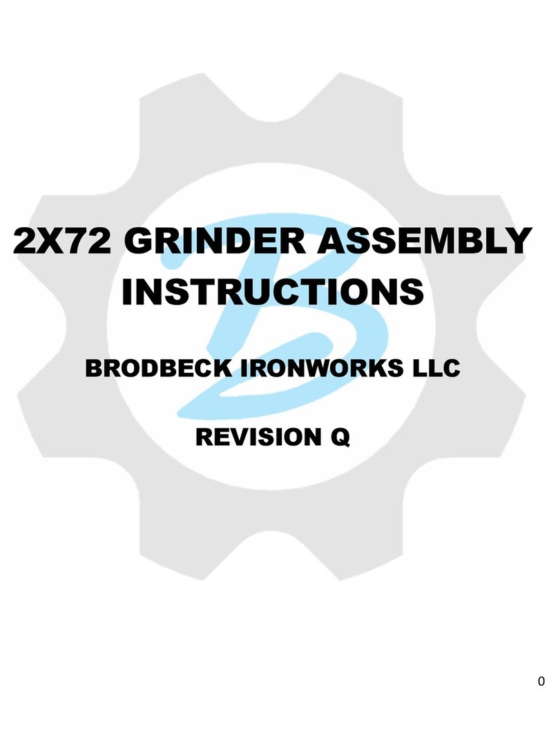 BRODBECK IRONWORKS 2X72 GRINDER Assembly instructions