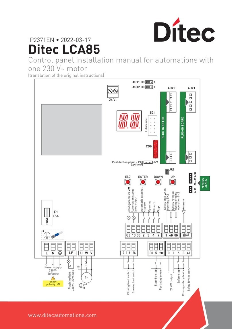 DITEC LCA85 User manual