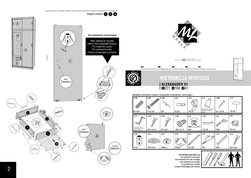 mlmeble ALEKSANDER 01 User manual
