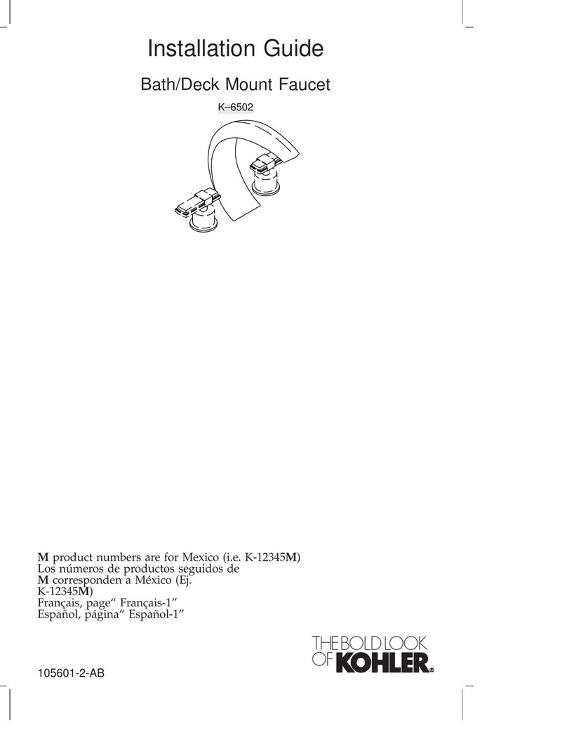 Kohler K-6502 User manual