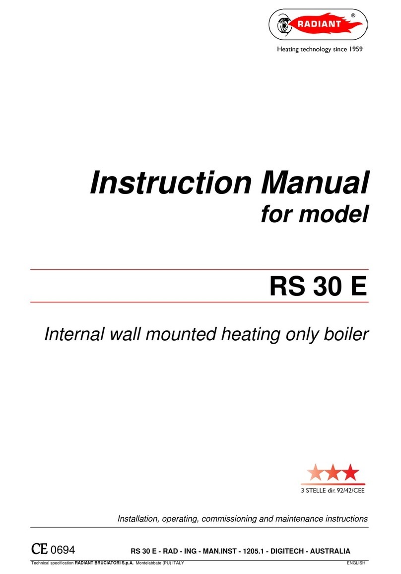 Radiant RS 30 E User manual