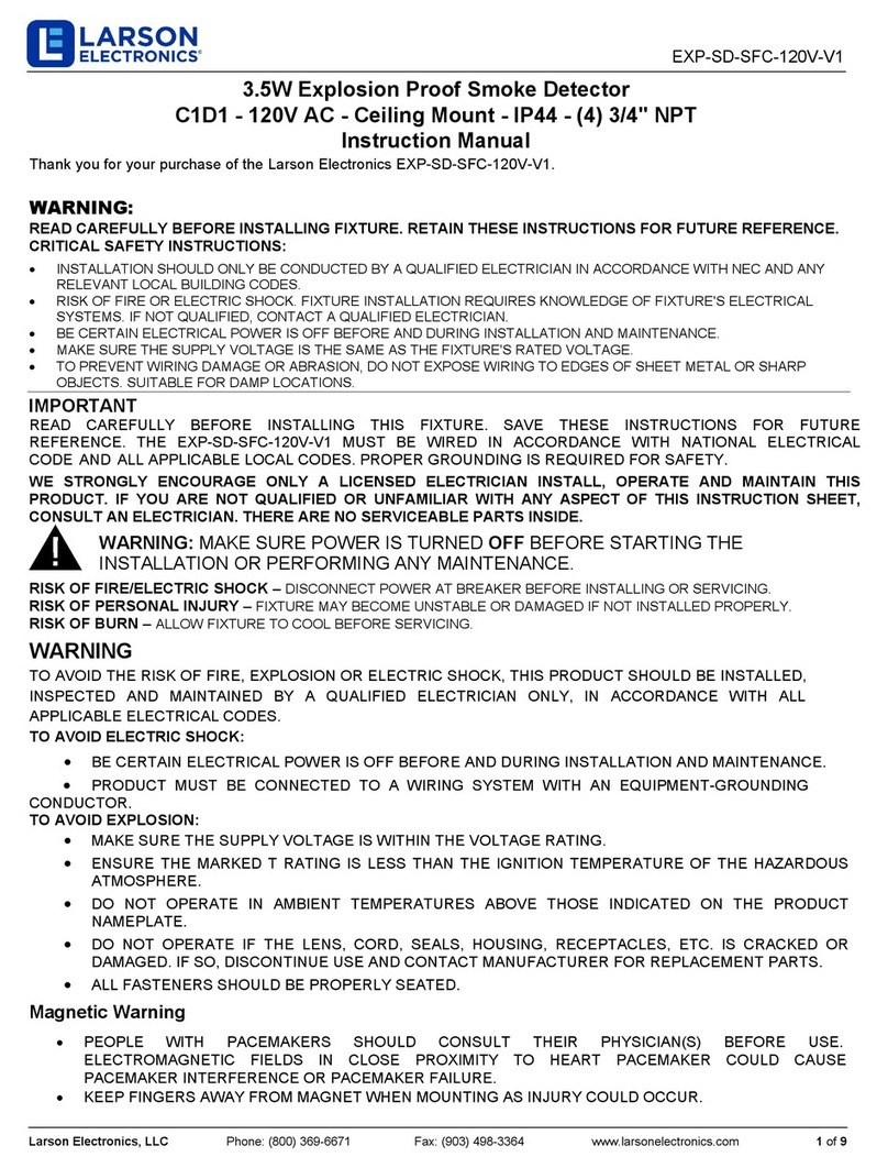 Larson Electronics EXP-SD-SFC-120V-V1 User manual