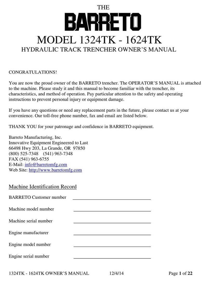Barreto 1324TK owner's manual