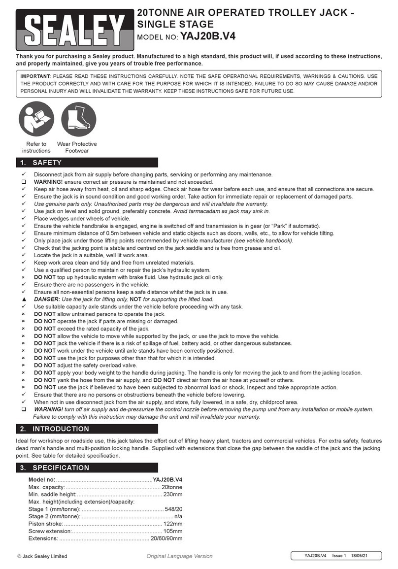 Sealey YAJ20B.V4 User manual