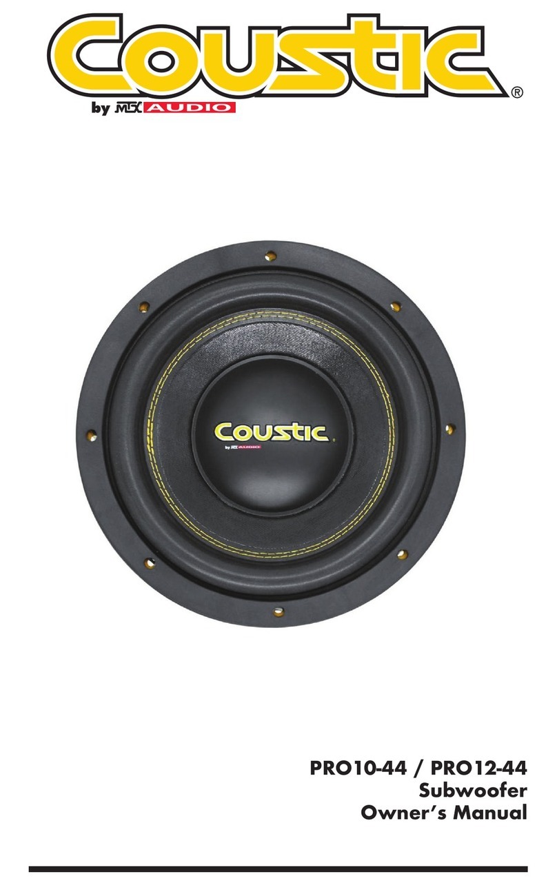 MTX Coustic PRO10-44 owner's manual