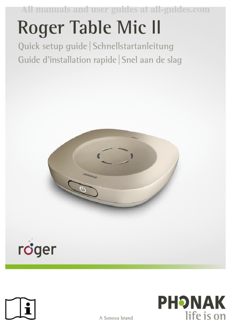 Sonova Pronak Roger Table Mic II User manual Sonova Pronak Roger Table Mic II User manual