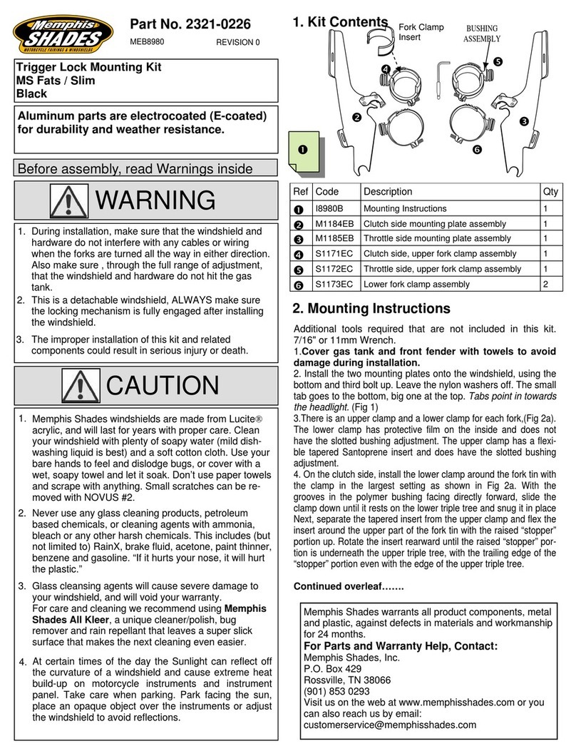 Memphis Shades 2321-0226 quick start guide Memphis Shades 2321-0226 quick start guide