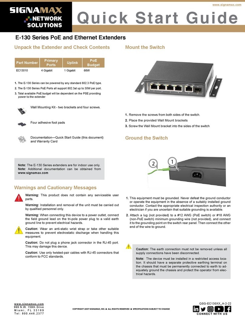 SignaMax E-130 Series quick start guide