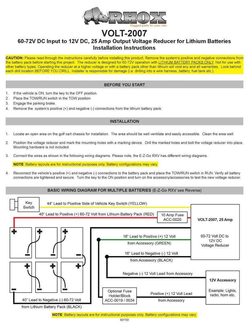 RHOX VOLT-2007 installation instructions RHOX VOLT-2007 installation instructions