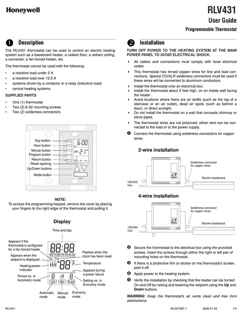 Honeywell RLV431 User manual
