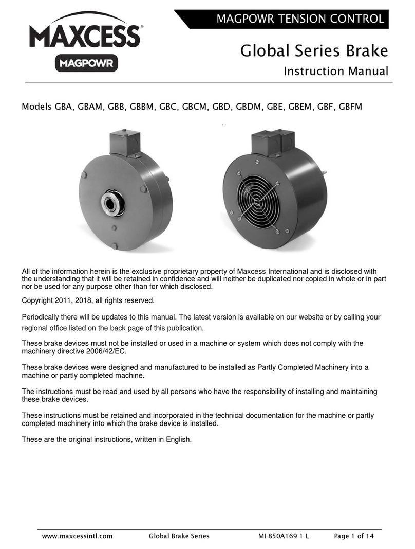 Maxcess Global Series User manual