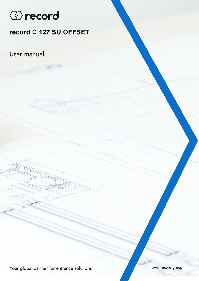 Record C 127 SU OFFSET User manual