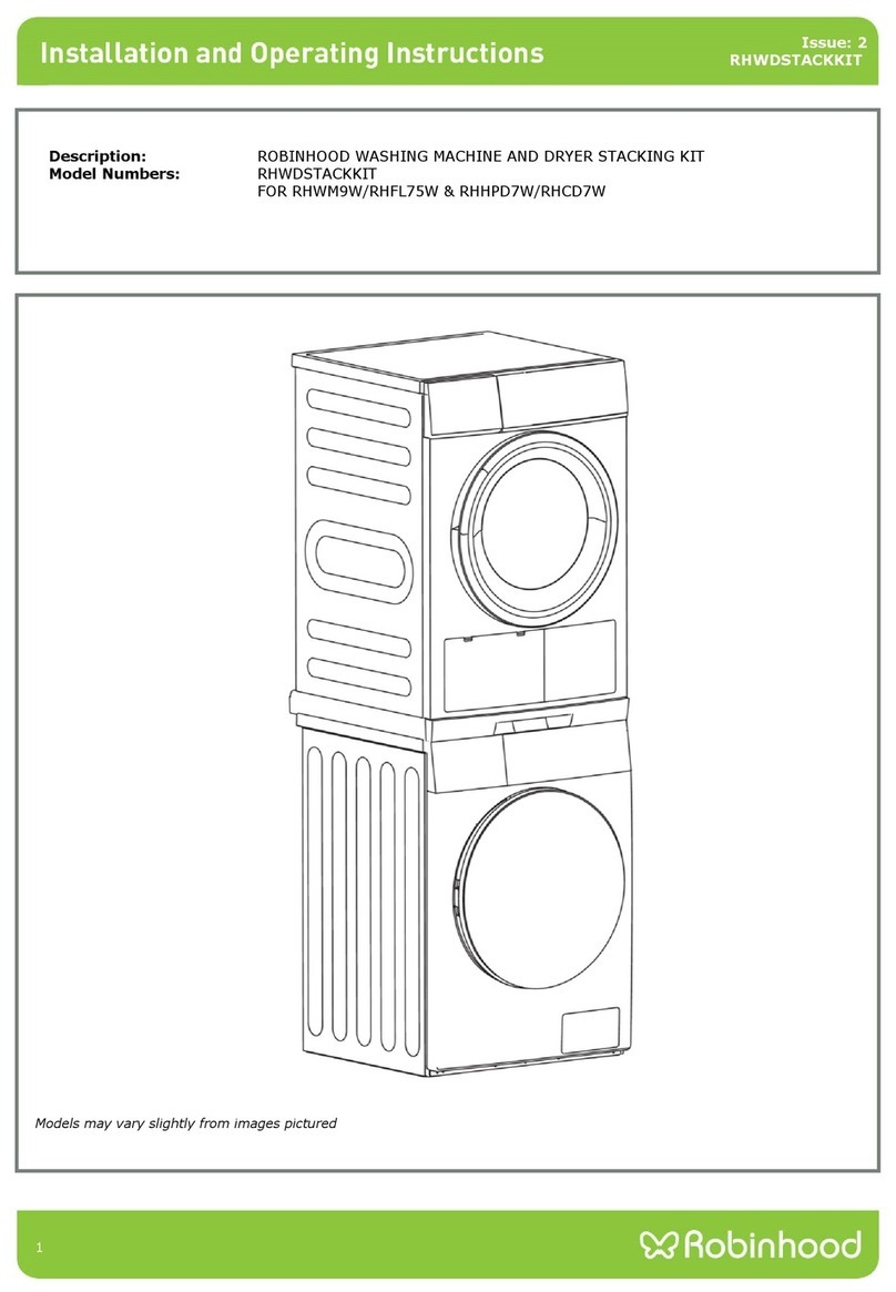 ROBINHOOD RHWM9W Installation and operating instructions