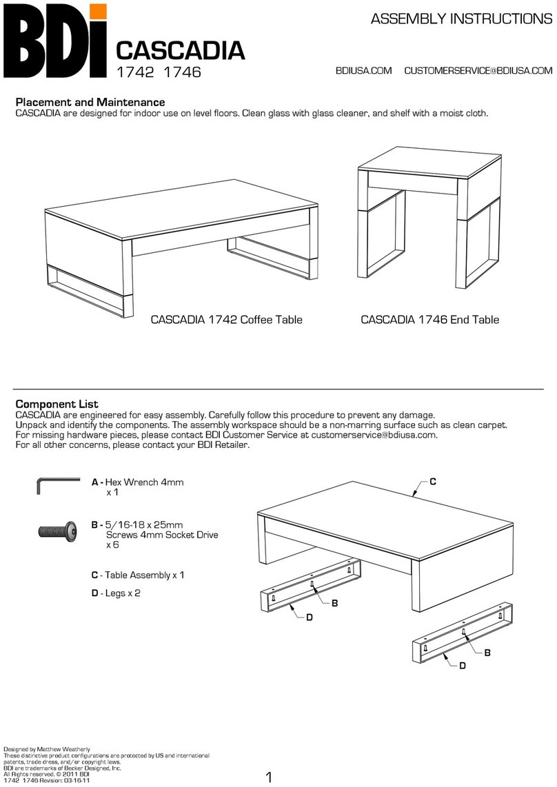 BDI CASCADIA 1742 User manual