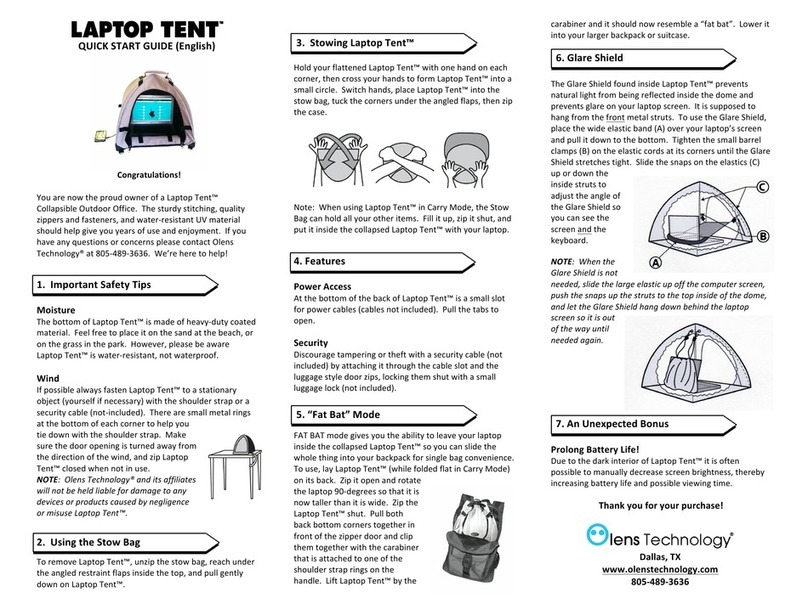 Lens Technology LAPTOP TENT User manual