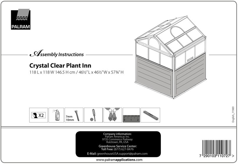 Palram Applications Crystal Clear Plant Inn Assembly instructions Palram Applications Crystal Clear Plant Inn Assembly instructions