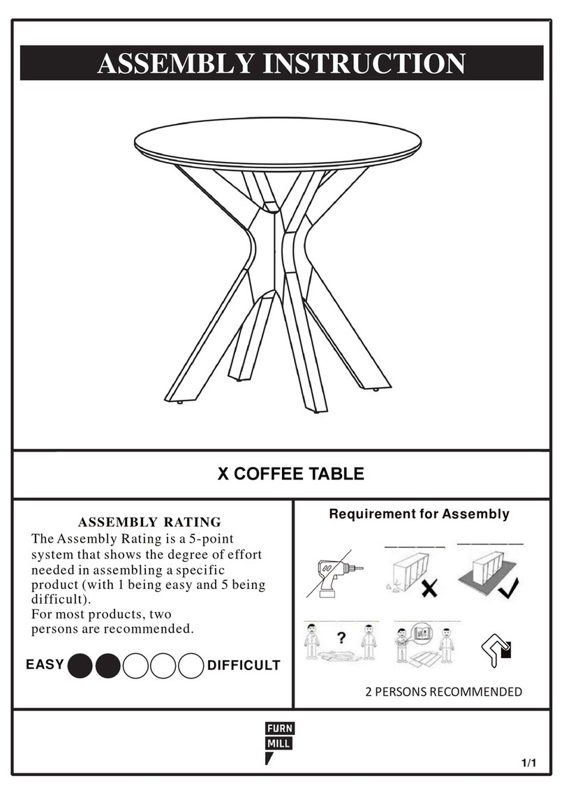 Furn Mill X COFFEE TABLE Assembly instructions
