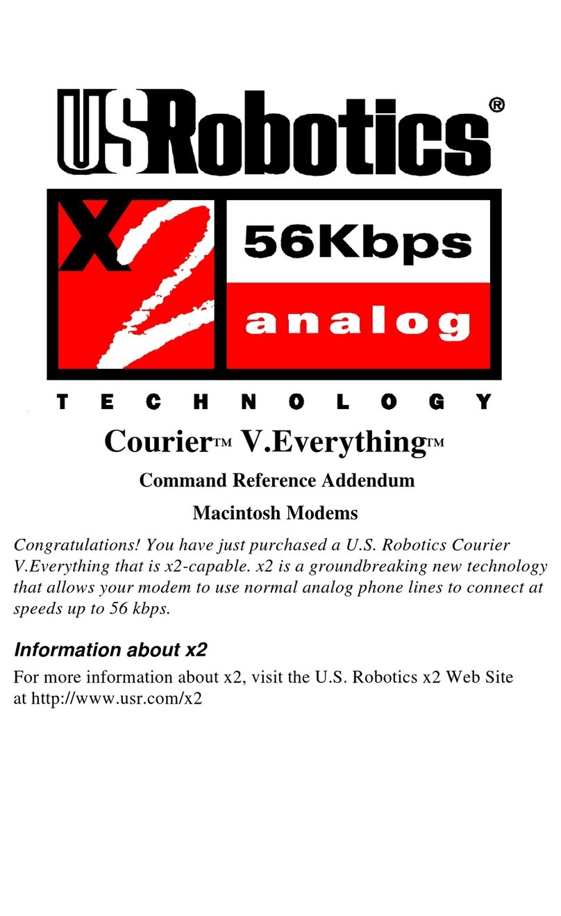 US Robotics Courier V.Everything x2 Addendum User manual