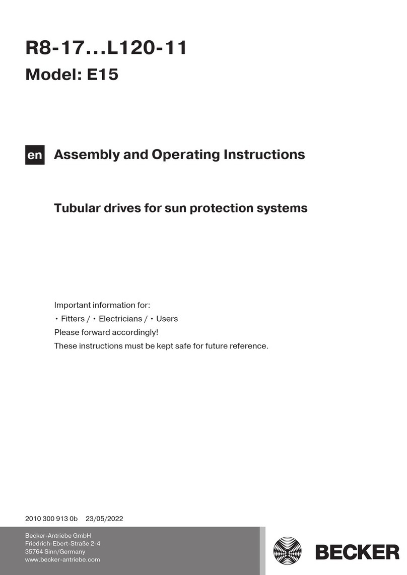 BECKER-Antriebe E15 Assembly and operating instructions BECKER-Antriebe E15 Assembly and operating instructions