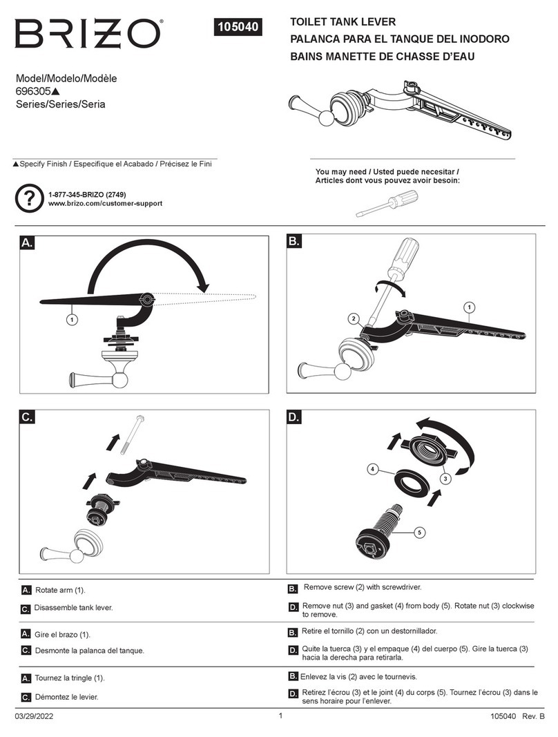 Brizo 696305 Series User manual