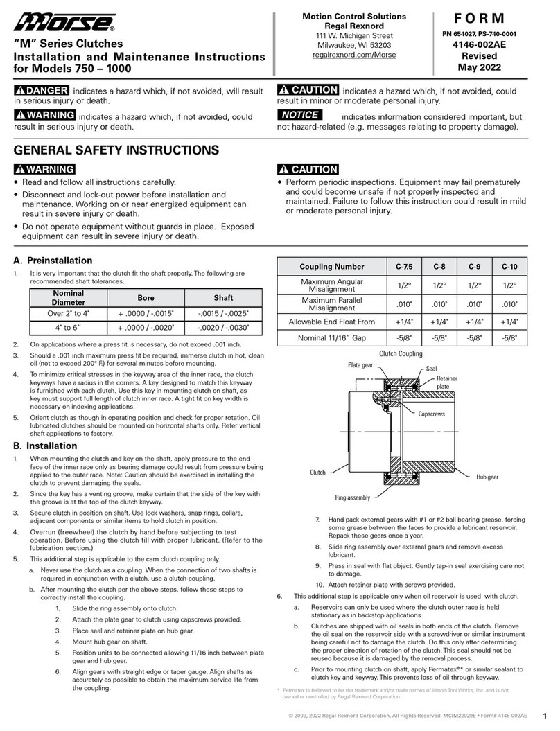 morse M Series User manual