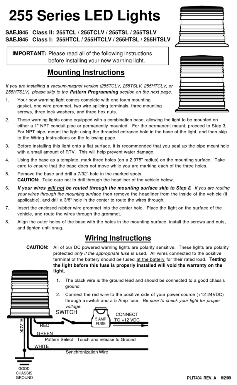 Star Headlight & Lantern 255 Series quick start guide