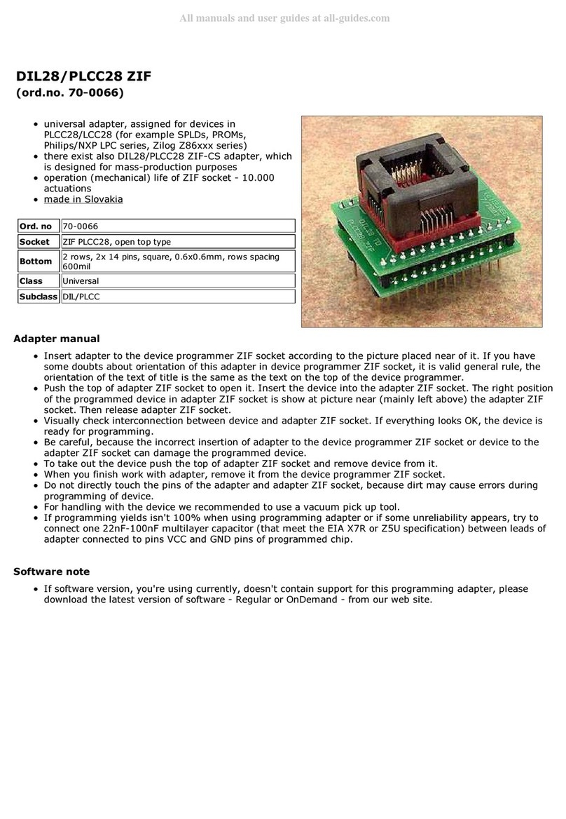 Elnec 70-0066 User manual