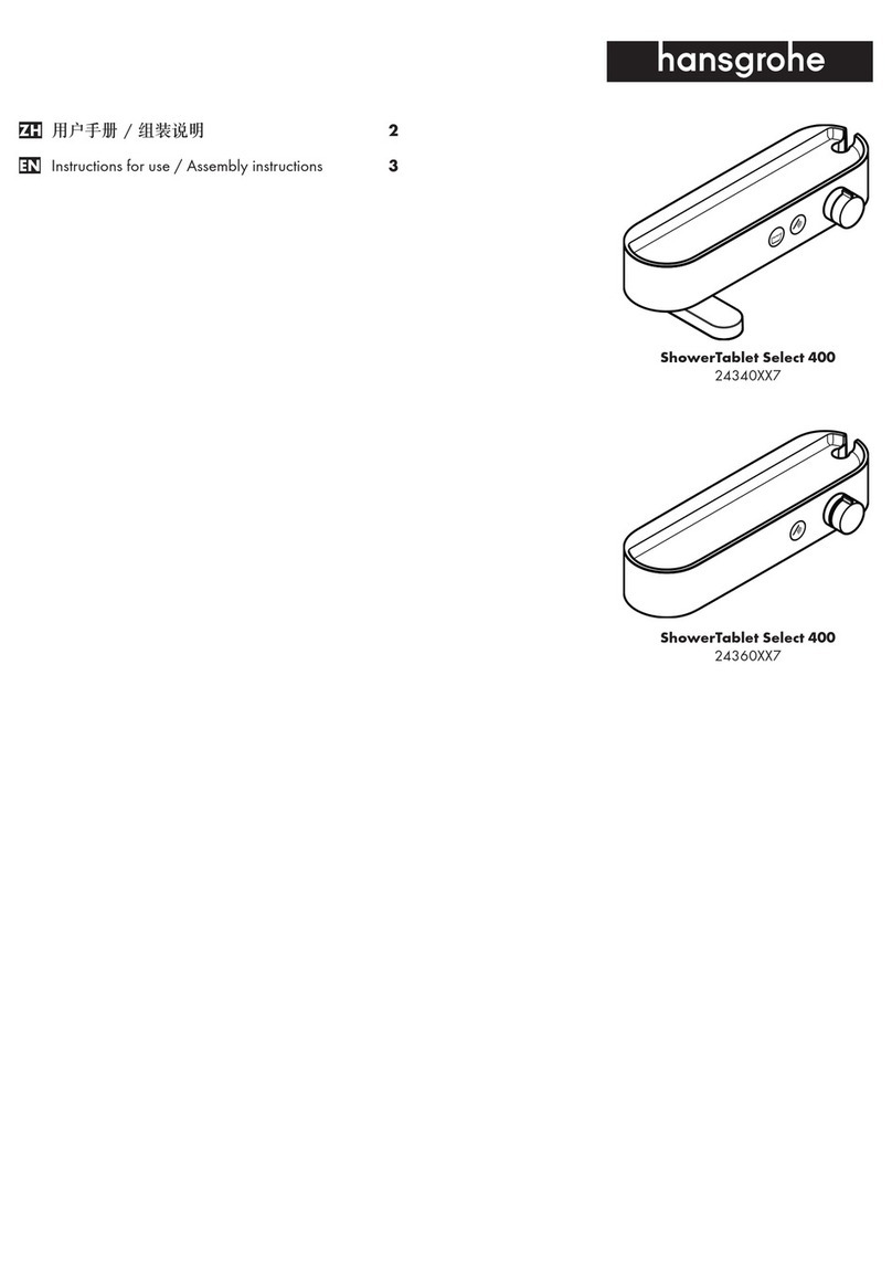 Hans Grohe ShowerTablet Select 400 Instructions for use/assembly instructions Hans Grohe ShowerTablet Select 400 Instructions for use/assembly instructions