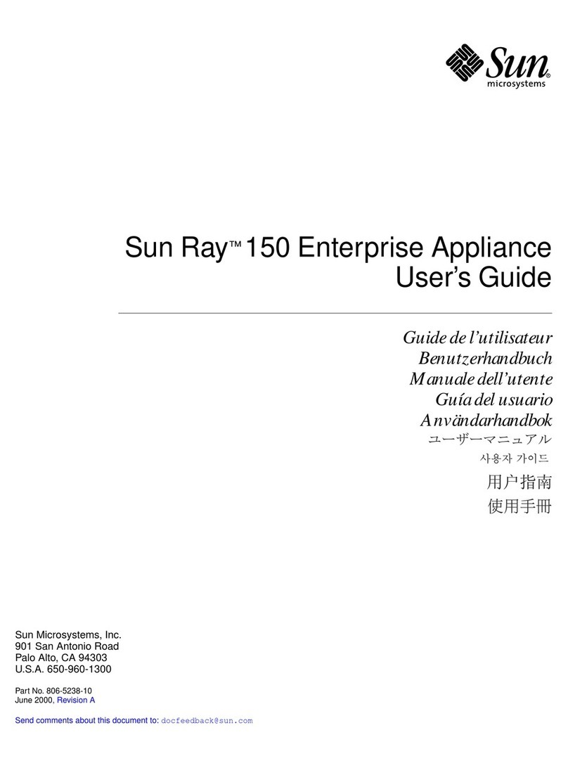 Sun Microsystems Sun Ray 150 User manual