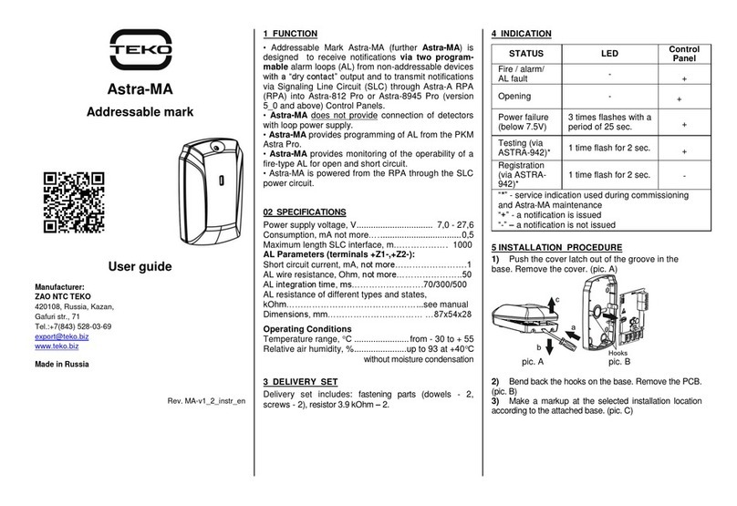 teko Astra-MA User manual