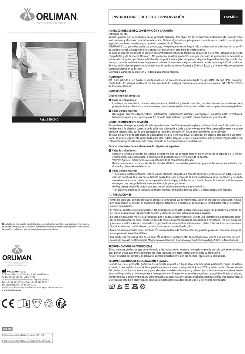 Orliman BEB-240 Operation instructions