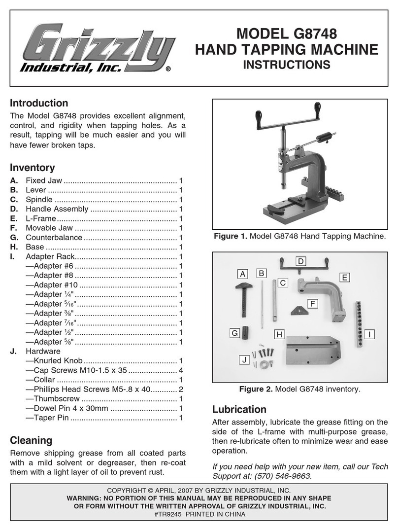 Grizzly G8748 User manual