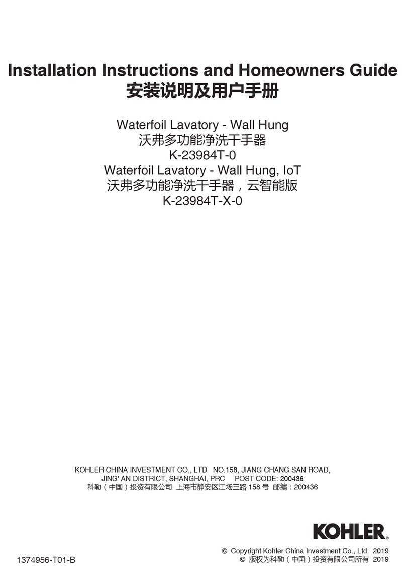 Kohler K-23984T-0 User manual