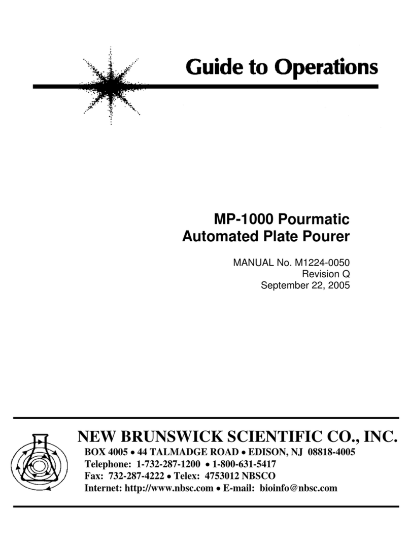 NEW BRUNSWICK SCIENTIFIC MP-1000 Pourmatic User manual NEW BRUNSWICK SCIENTIFIC MP-1000 Pourmatic User manual