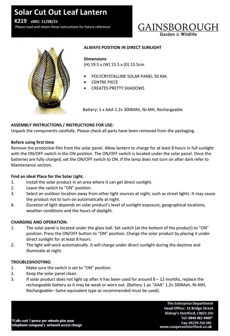 Gainsborough K219 quick start guide