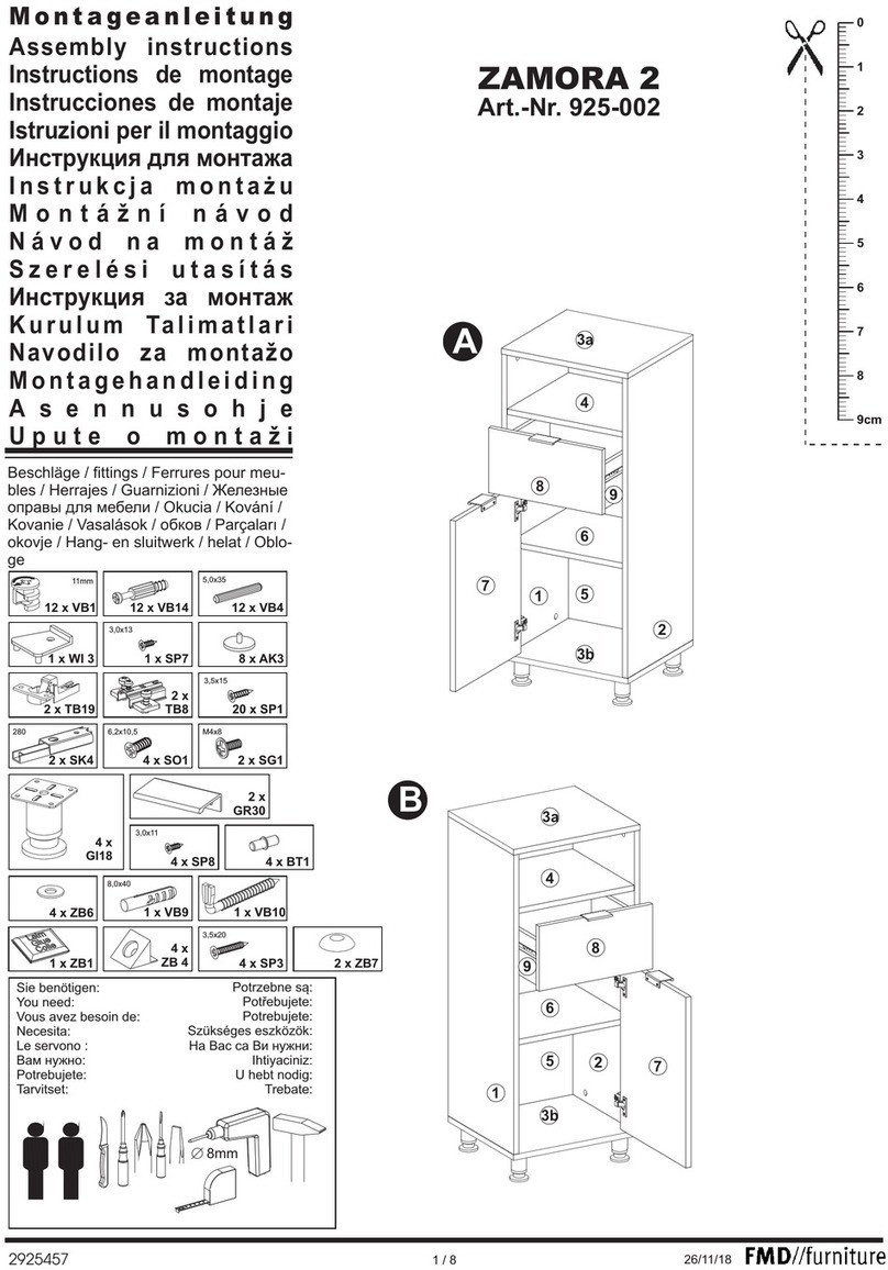 FMD Furniture ZAMORA 2 Assembly instructions FMD Furniture ZAMORA 2 Assembly instructions