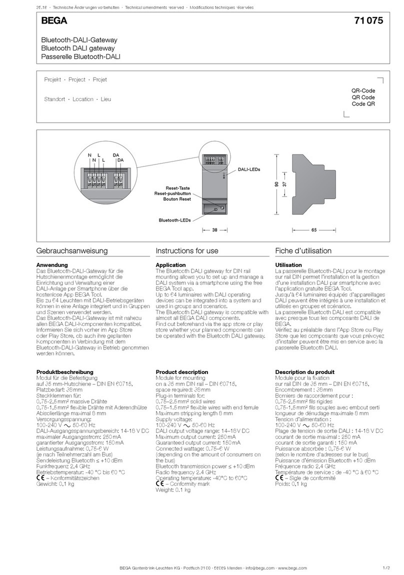 BEGA 71 075 Instructions for use