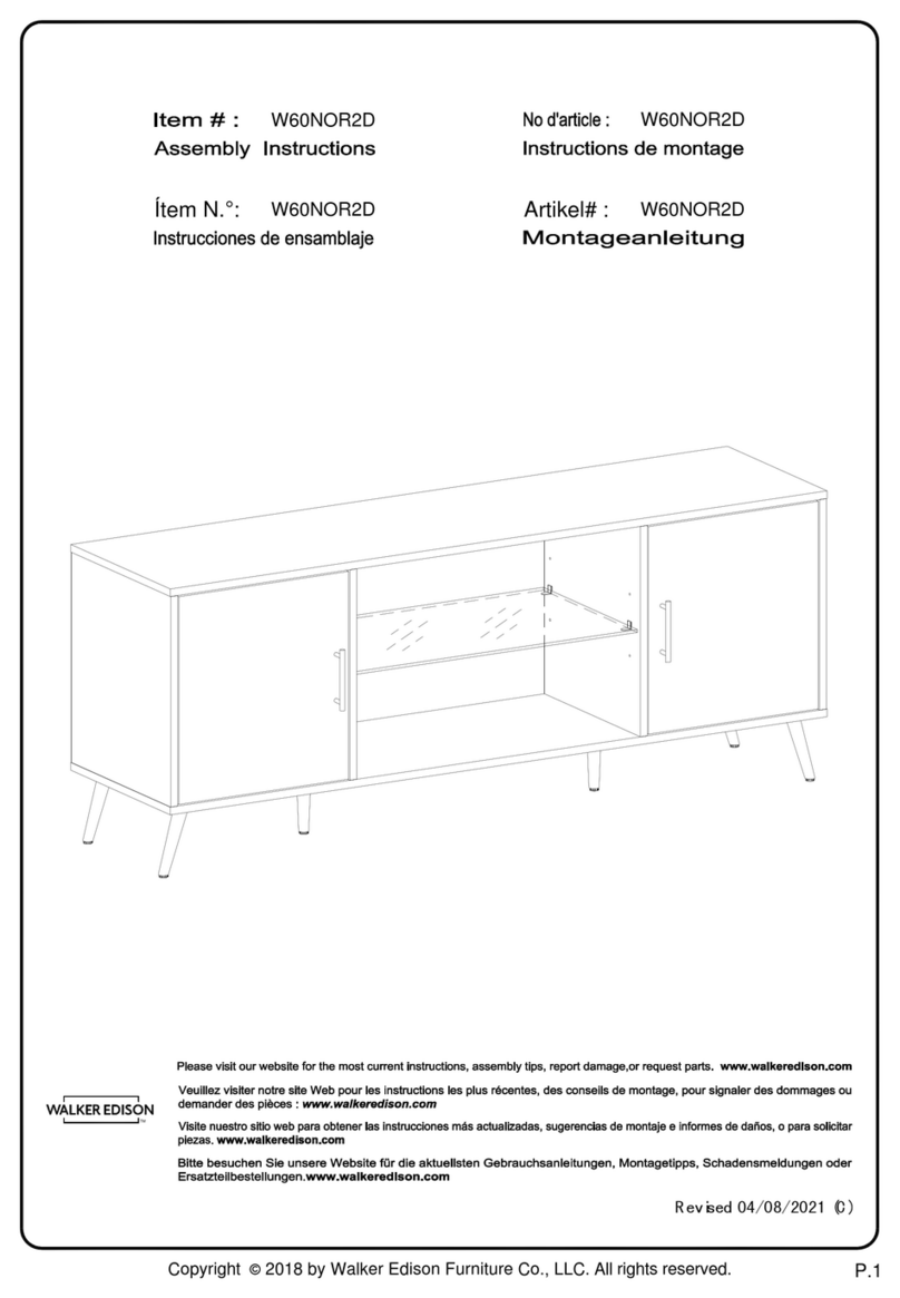 Walker Edison W60NOR2D User manual Walker Edison W60NOR2D User manual