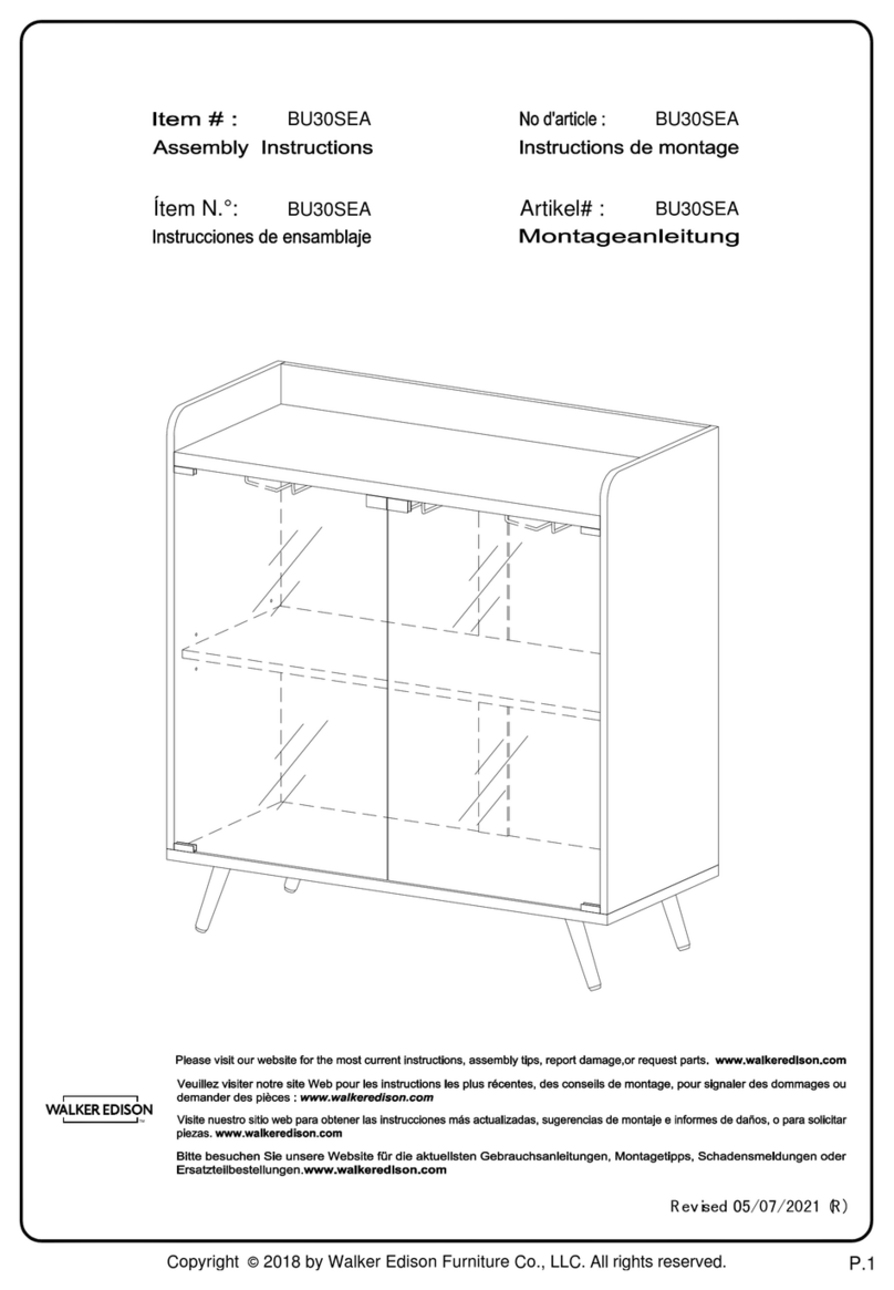 Walker Edison BU30SEA User manual
