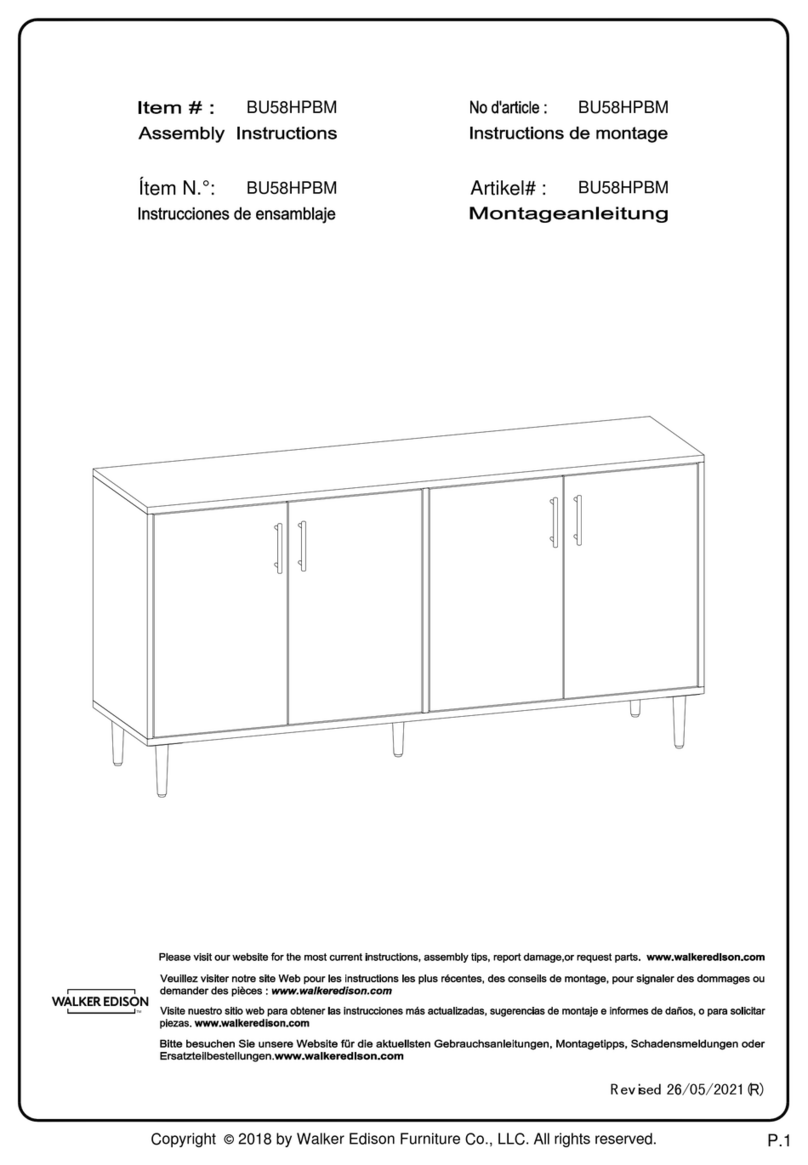 Walker Edison BU58HPBM User manual Walker Edison BU58HPBM User manual