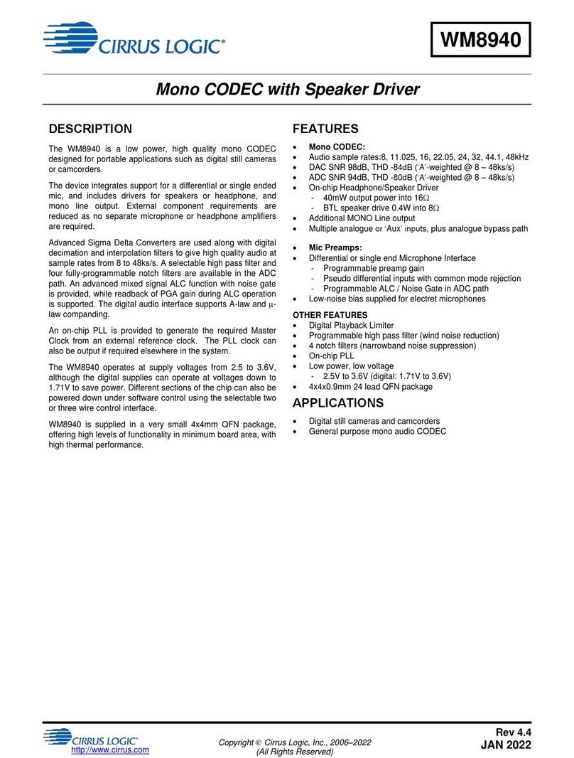 Cirrus Logic WM8940 manual