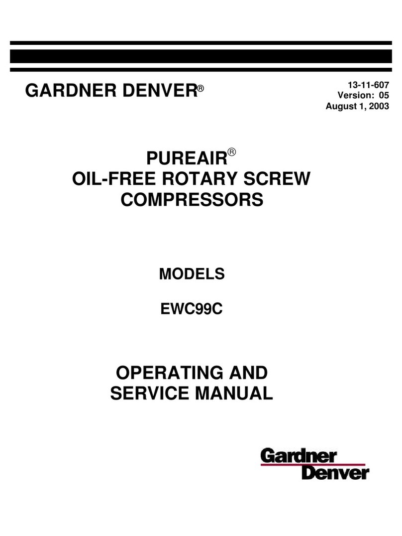 Gardner Denver PUREAIR EWC99C Operating and service manual