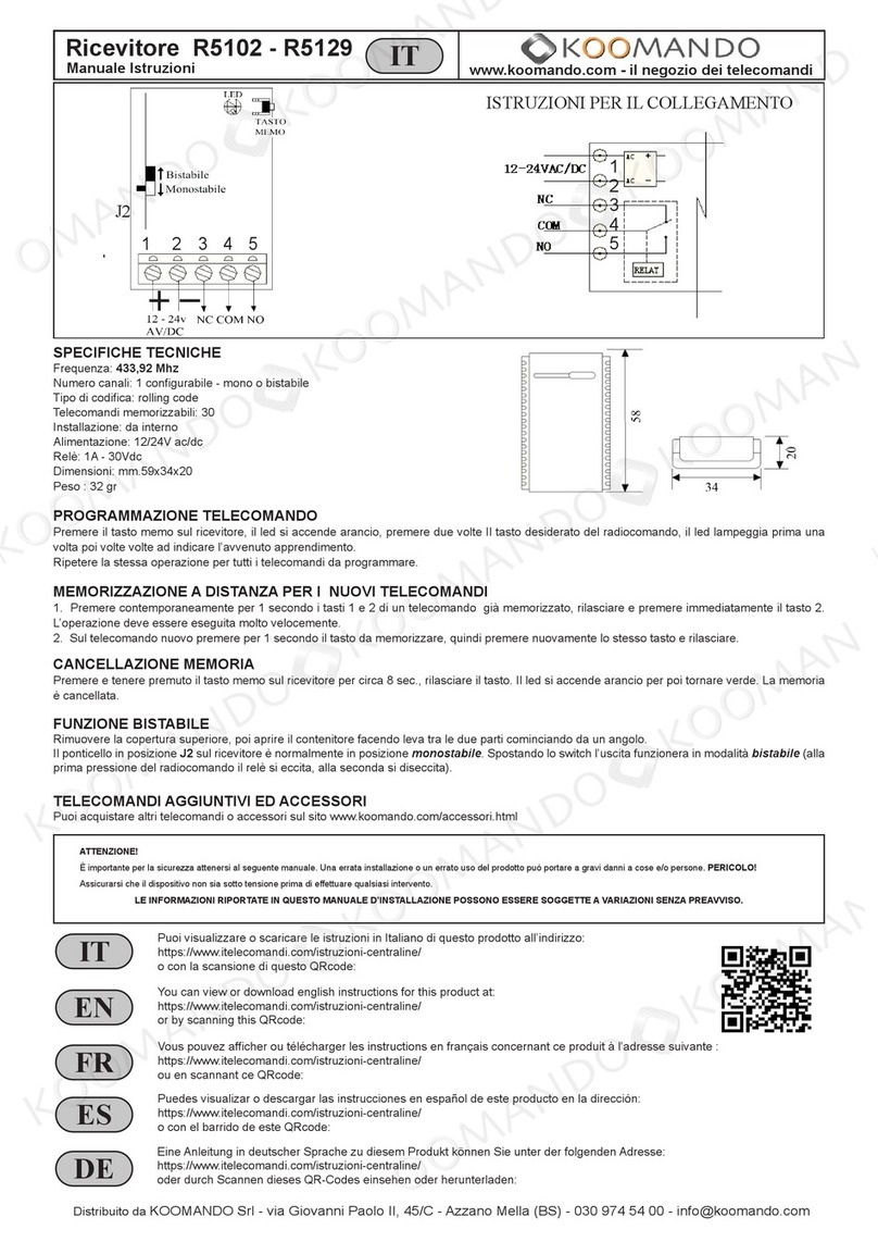 KOOMANDO R5102 instruction manual