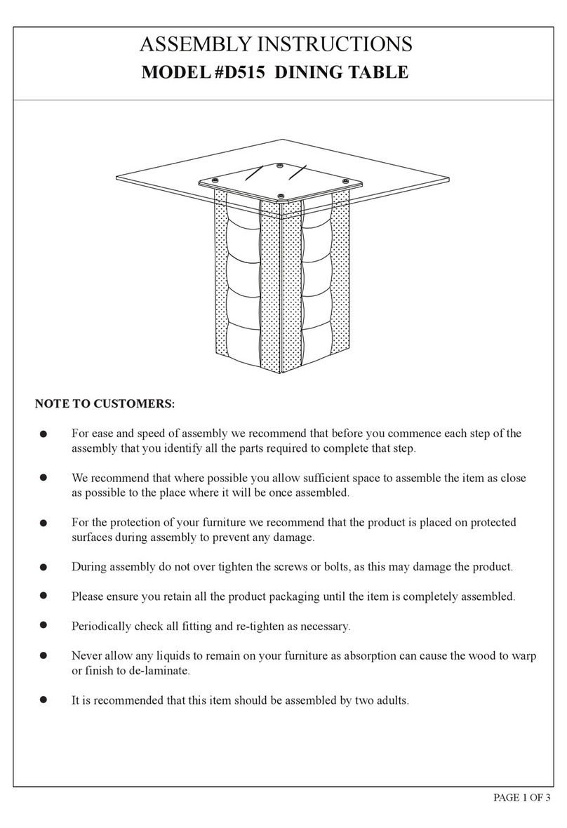 2K Furniture Designs D515 Assembly instructions 2K Furniture Designs D515 Assembly instructions