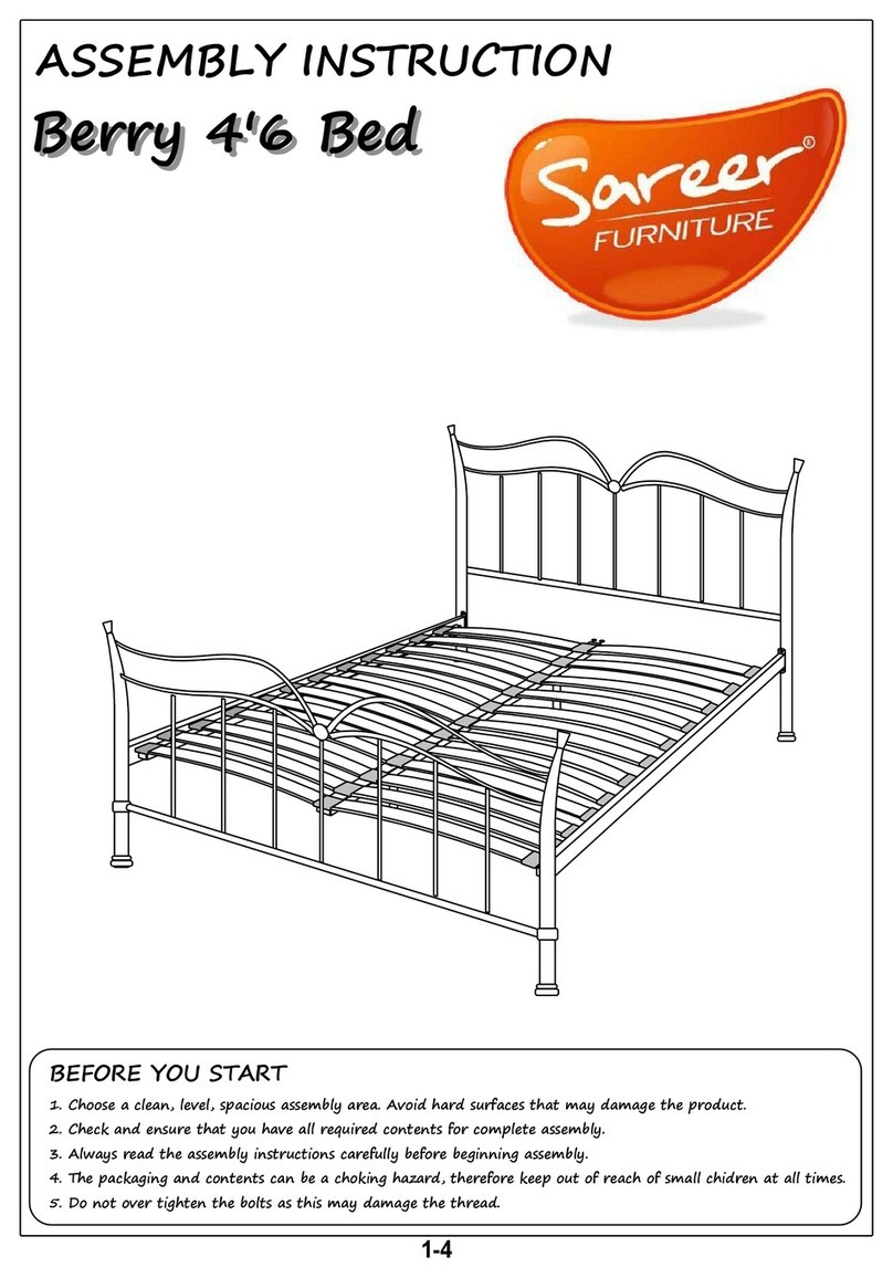 Sareer Berry 4'6 Bed Assembly instruction