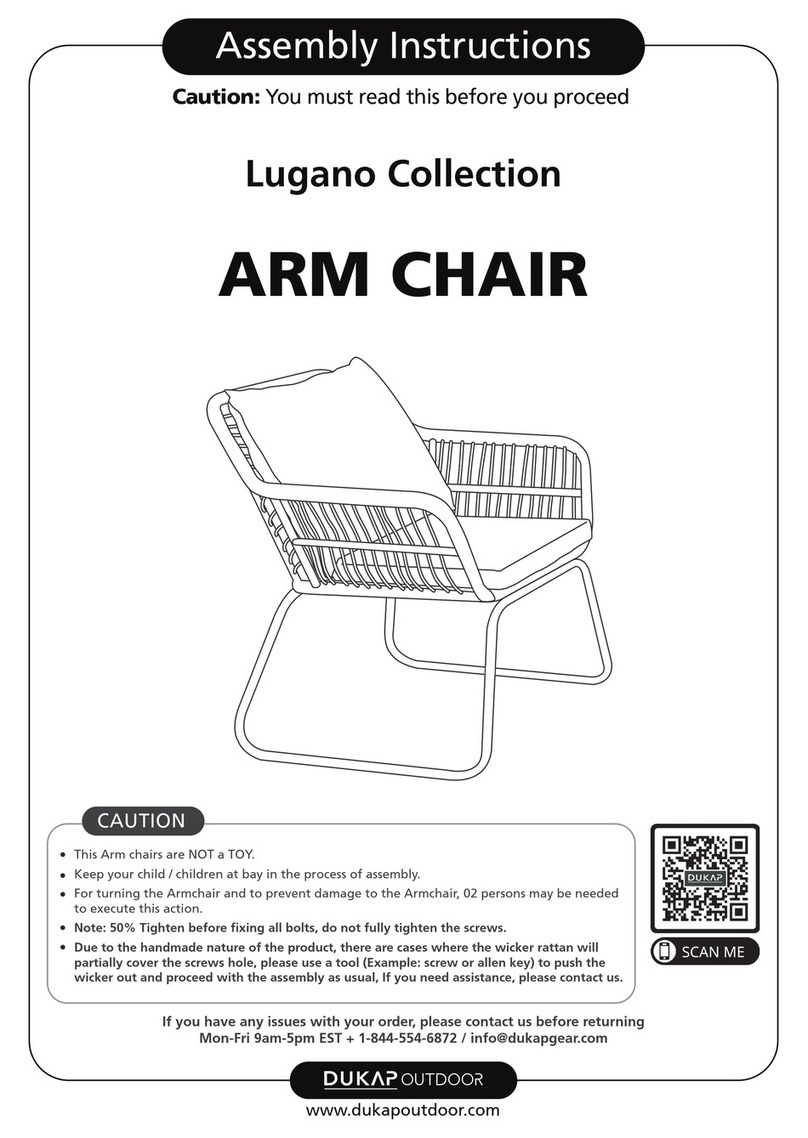 DUKAP OUTDOOR Lugano ARM CHAIR Assembly instructions DUKAP OUTDOOR Lugano ARM CHAIR Assembly instructions